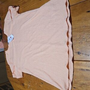 Nwt Heimish Usa Sz M Peach Textured Women's Top